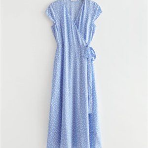 & Other Stories Printed Midi Wrap Dress